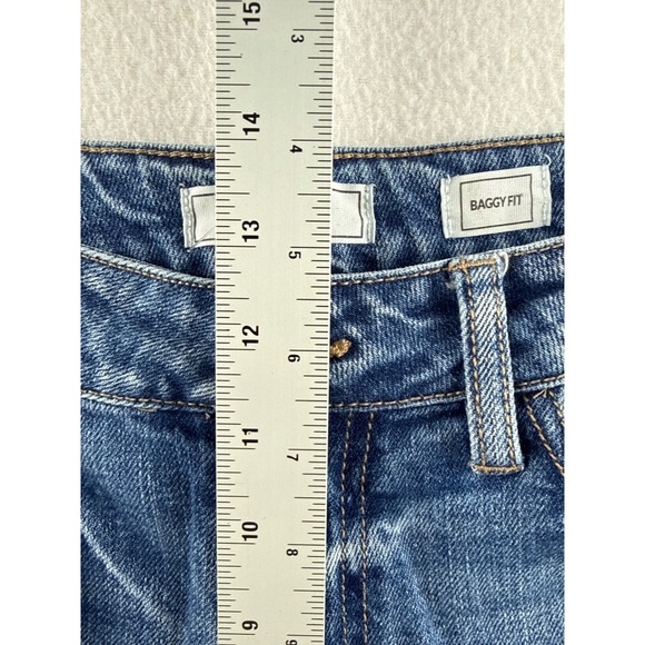 KanCan Signature Baggy Fit Distressed High Rise Jeans Medium Wash VBK1908A 27 - Picture 8 of 8